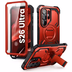 Supcase ArmorBox Mag MagSafe Maciņš for Samsung Galaxy S26 Ultra - sarkans and melns