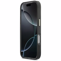 Guess IML 4G Script Metal maciņš for iPhone 17 Pro - melns