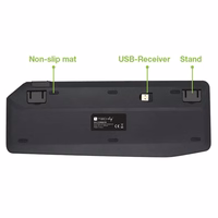 Techly ICTB9801TB tastatūra RF bezvadu + Bluetooth QWERTY US English melna