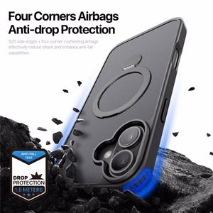 Maciņš Dux Ducis "Yind 360 Ring Stand" Apple iPhone 16 melns