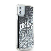 DKNY Liquid Glitter Big Logo viedtālruņa apvalks iPhone 11 / Xr - melns