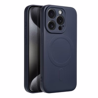 SILICONE MAG COVER viedtālruņa apvalks saderīgs ar MagSafe iPhone 15 Pro zils titāna