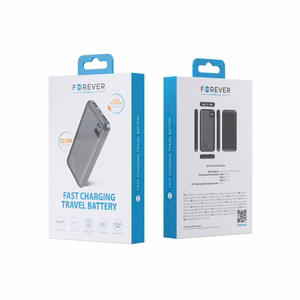 Forever portatīvais lādētājs TB-300M PD QC 22,5W 10000 mAh melna