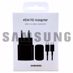 Charger Samsung EP-TA845 Black 45W (incl. packing) + Type-C 100cm cable / 100% Genuine