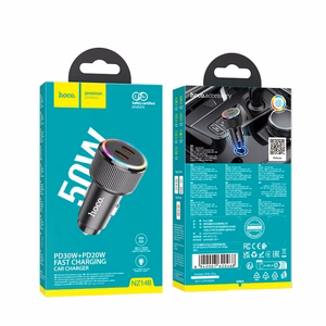 Автомобильное зарядное устройство Hoco 2 x USB C QC PD 50W NZ14B черный