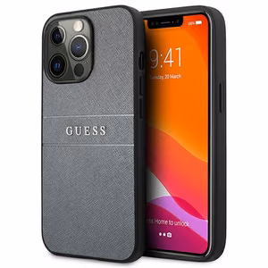 Guess GUHCP13LPSASBGR Чехол iPhone 13 Pro / 13 6.1" серый Saffiano Ремешок
