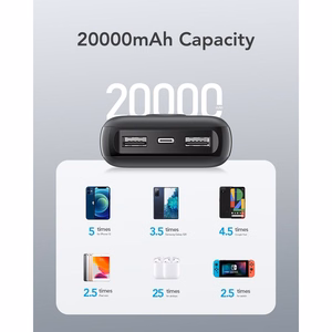 VEGER portatīvais lādētājs 20000 mAh PD QC3.0 2A20W L20S (VP2039PD / W2039PD) balts