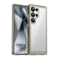 Viedtālruņa apvalks (m) ar Gel Frame Samsung Galaxy S25 Ultra - skaidrs melns (m)