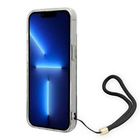 Guess GUOHCP14MHFLSB iPhone 14 Plus 6.7 "zils/zils cietais apvalks Ziedu siksna