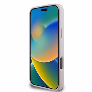 Guess 4G Liels logotipa apvalks viedtālrunim iPhone 16 Pro - rozā