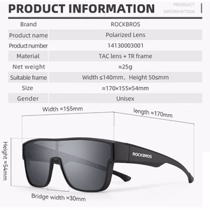 Rockbros SP304 polarizētas riteņbraukšanas brilles - melnas
