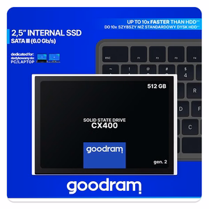 Goodram CX400 gen.2 2.5" 512 GB Serial ATA III 3D TLC NAND