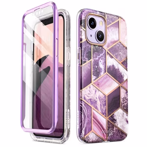Supcase Cosmo viedtālruņa apvalks iPhone 14 Plus - rozā marmors