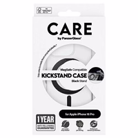 CARE by PanzerGlass Funkcionālais viedtālruņa apvalks ar statīvu iPhone 16 Pro 6.3" melns/melns Magnētiskais 1322