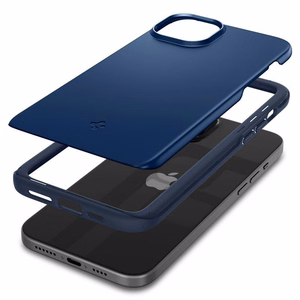 Spigen Thin Fit viedtālruņa apvalks iPhone 15 Plus - zils