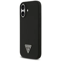 Guess Silikona Trīsstūra Logotips Magnētiskais viedtālruņa apvalks iPhone 17 - melns