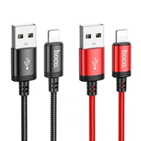 Kabelis USB A uz Lightning Hoco 2,4A 1 m X89 melns