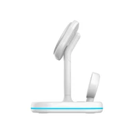 Tech-Protect QI15W-A27 3-in-1 indukcijas lādētājs ar MagSafe statīvu viedtālrunim / Apple Watch / AirPods - balts