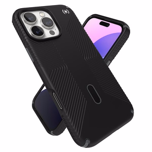 Speck Presidio2 Grip ClickLock & MagSafe vāciņš ierīcei iPhone 16 Pro Max, melns / slānekļpelēks / balts