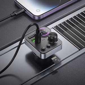 Car transmitter bluetooth Hoco 2 x USB A + USB C QC3.0 PD 48W E86 black