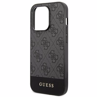 Guess GUHCP14XG4GLGR iPhone 14 Pro Max 6.7" pelēks/pelēks cietais apvalks 4G Stripe kolekcija