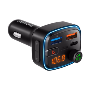 Automašīnas FM raidītājs ar Bluetooth, 2 USB portiem un USB-C
