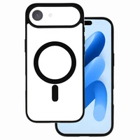 Akrila krāsains magnētiskais viedtālruņa apvalks Iphone 17 Air melns