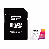 Silicon Power Elite Colorful 64 GB MicroSDHC UHS-I Class 10 atmiņas karte