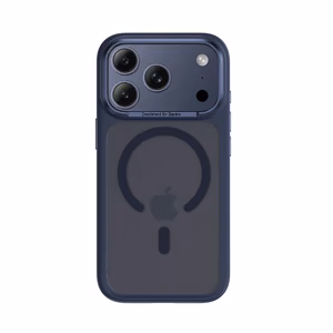 Чехол Benks Magnetic Mist Metal Frame (A070) для iPhone 17 Pro Max синий (кнопка управления камерой)
