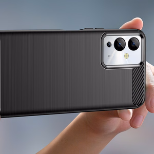 Viedtālruņa oglekļa apvalks Infinix Note 12i (m) - melns