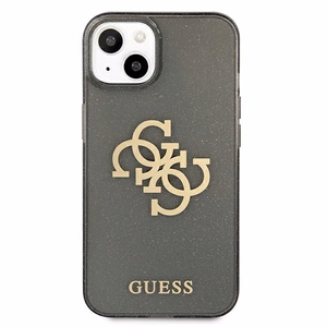 Guess GUHCP13SPCUGL4GBK iPhone 13 mini 5.4" чёрный/чёрный жёсткий чехол Glitter 4G Big Logo