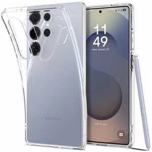 Spigen Liquid Crystal viedtālruņa apvalks Samsung Galaxy S25 Ultra - caurspīdīgs