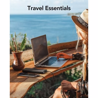 VEGER portatīvais lādētājs 25000 mAh ar iebūvētiem kabeļiem Type C / Lightning PD 130W TCE130 (W2503) melna