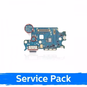 Charging Port Saderīgs ar Samsung S901 S22 Ar Flex / Plata (Service Pack)