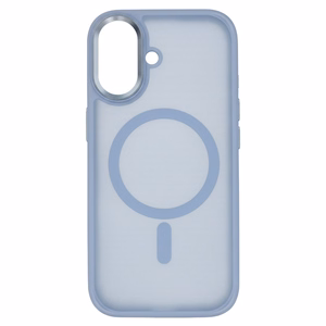 Liavec Cloudy maciņš ar metāla kameras rāmi priekš Iphone 17 zils (kameras vadības poga)