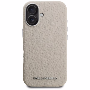 Karl Lagerfeld FW Stamped Karl MagSafe Maciņš iPhone 16 - bēšs