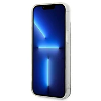 Karl Lagerfeld KLHCP14SLMNMS iPhone 14 6.1 "cietais viedtālruņa apvalks sudraba / sudraba šķidrais mirdzums Monogram