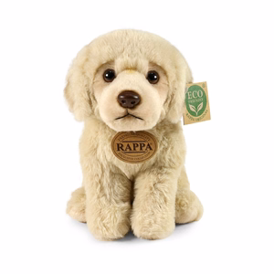 Rappa Soft Collection videi draudzīga reālistiska sēdoša labradora retrīvera plīša rotaļlieta, 23 cm