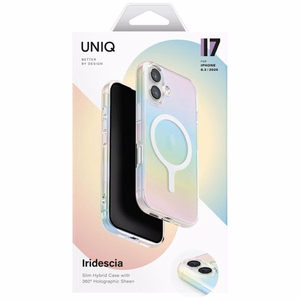 Uniq Iridescia Magclick uzlādes apvalks viedtālrunim iPhone 17 - daudzkrāsains