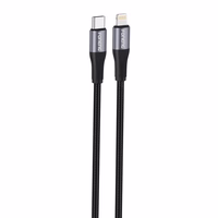 FONENG kabelis X112 USB-C - Lightning PD 27W 1M melns