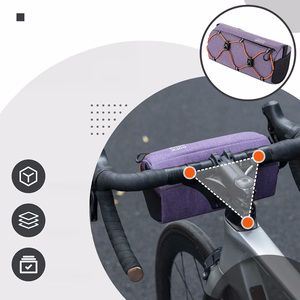 Rockbros 30110054005 2,2 l velosipēda stūres soma – violeta