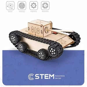 Koka konstruktors \"Elektriskais tanks\", izglītojošs modelis