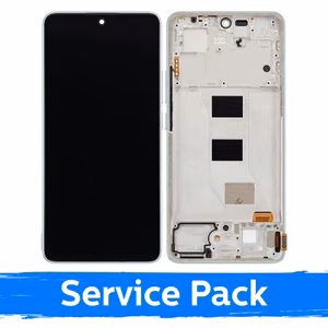 Ar Xiaomi Redmi Note 14 5G / Poco M7 Pro 5G saderīgs LCD displejs ar rāmi / koraļļu zaļš / (servisa komplekts)