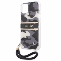 Guess GUHCP13SKCABBK iPhone 13 mini 5.4" melns/melns cietais apvalks Camo Siksnas Kolekcija