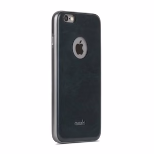 Moshi iGlaze Napa hibrīda vāciņš ar vegāniskās ādas aizmuguri iPhone 6s Plus / 6 Plus, “Midnight Blue” krāsā