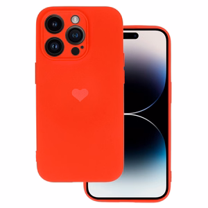 Vennus Silikona sirds apvalks Iphone 13 Pro dizains 1 sarkans