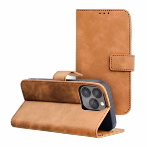 TENDER grāmatas viedtālruņa apvalks IPHONE 13 Pro brūns