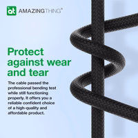 Amazing Thing kabelis Tough Pro CLC120MTOBK - Type C uz Lightning - PD 30W 3,2A 1,2 metri melns