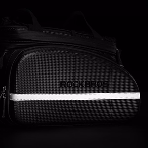 Rockbros A6-6 velosipēda soma bagāžniekam, 35 l, ar atlokāmām kabatām - melns