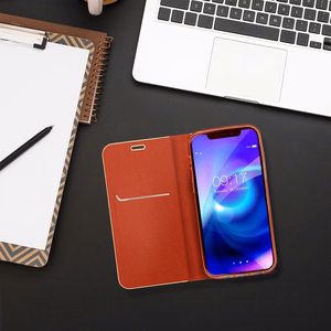 LUNA Book Gold viedtālruņa apvalks XIAOMI Redmi 13C / POCO C65 sarkans